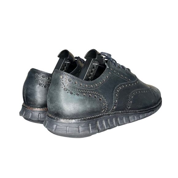 Mens Cole Haan ZERØGRAND Leather Wingtip Oxfords Size 10 Black - Picture 4 of 6